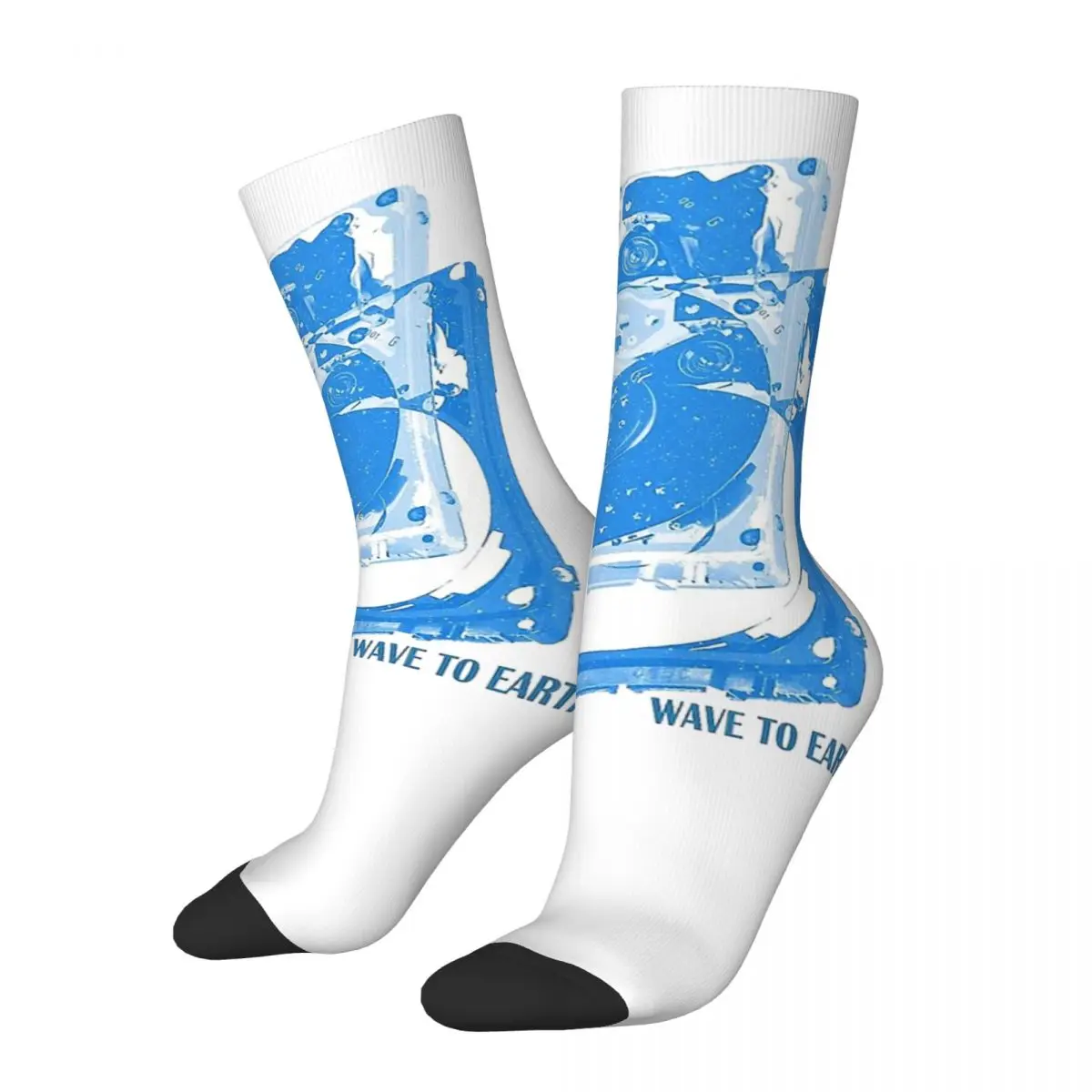 

Winter Warm Fashion Women Men Wave To Earth Summer Flows Socks Sweat Absorbing Basketball Socks