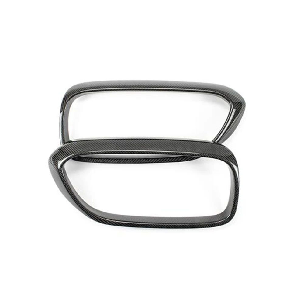 JCYECF لسيارات BMW 5 Series G30 F90 M5 2018 2019 إطار الشواية الأمامية للسيارة ألياف الكربون الجافة غطاء مصبغة الأوسط الديكور الخارجي #4