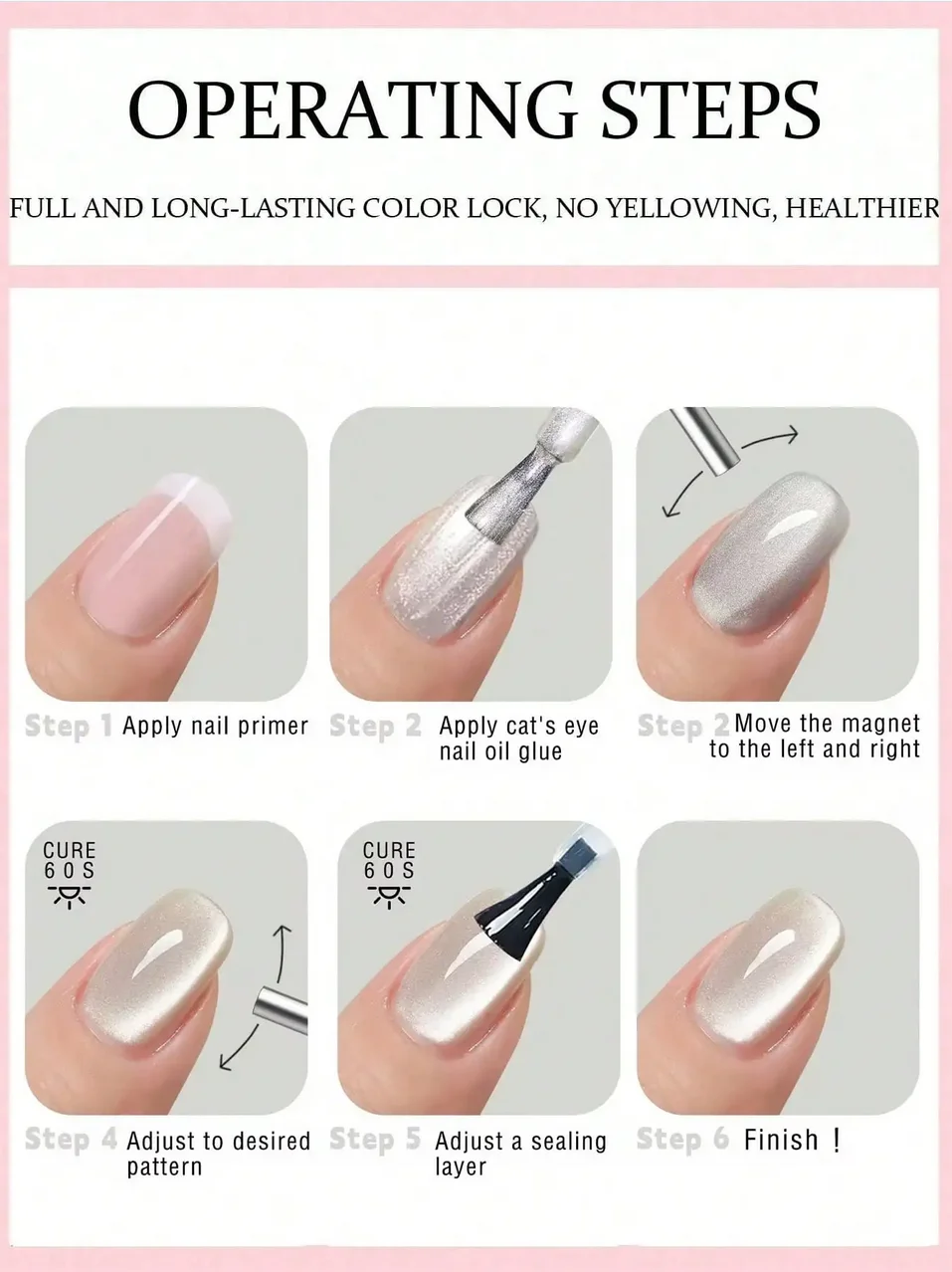 XEIJAYI 1 szt. Lakier Hybrydowy Aurora Cat Eye, Lakier Żelowy UV LED z Efektem Magnetycznym, Usuwany Soak Off. Długotrwały, błyszczący wykończenie z efektem połysku