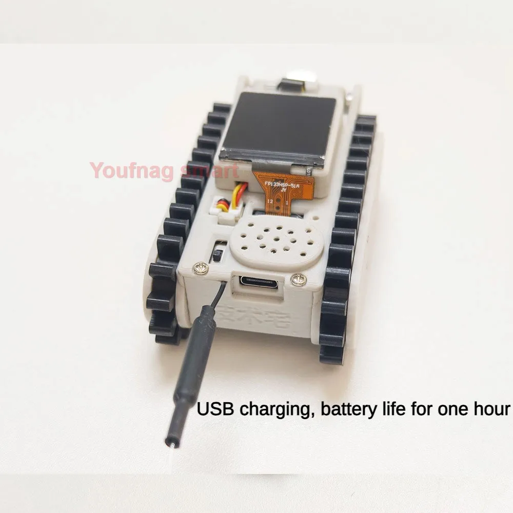 Pipeline Inspection Wireless Video Camera Hole Scouting Robot Car with RC Handle ESP32 Scanning Code Networking APP Program Tank