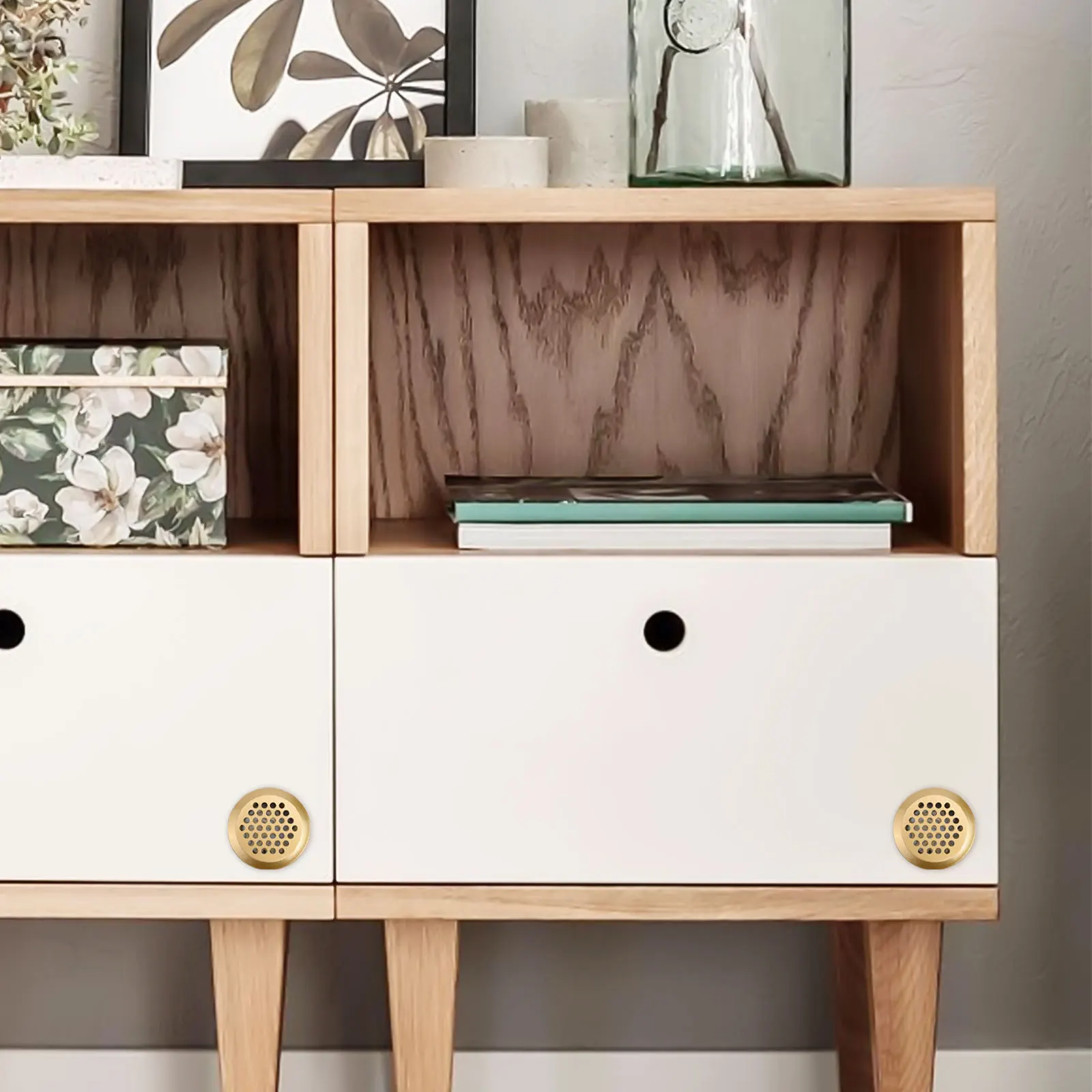 لخزانة الأحذية غطاء فتحة التهوية فتحات على الوجهين غطاء خزانة خذاء 35 مللي متر فتحة شبكية تهوية فعالة تحافظ على نطاق الهواء