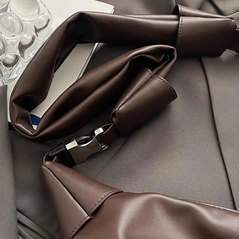

PU Leather Solid Color Commuters Zippered Crossbody Bag for Women Adjustable Strap Large Capacity Shoulder Handbag Purse 20CA