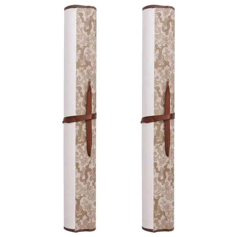 2Pcs Scroll Paper Chinese Calligraphy Blank Painting Scrollshanging Xuan Wall Mounting Ricewriting Roll Sumi Set Canvas Classic