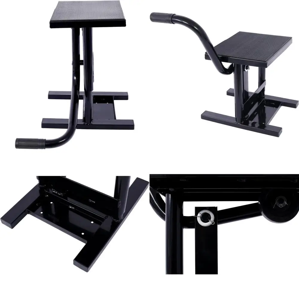 

Регулируемая подставка для мотоцикла, высота 11-16,5 дюймов, грузоподъемность 330 фунтов, прочная черная стальная конструкция