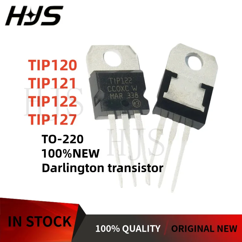 10Pcs TO-220 TIP120 TIP121 TIP122 TIP127 Darlington transistor Brand new In stock TO220