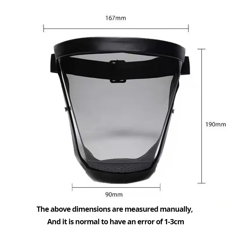 1pc Transparent Full Reusable Dustproof Antifog WindproofMask HD Safety Glasses Protection Antisplash Mask With Filters