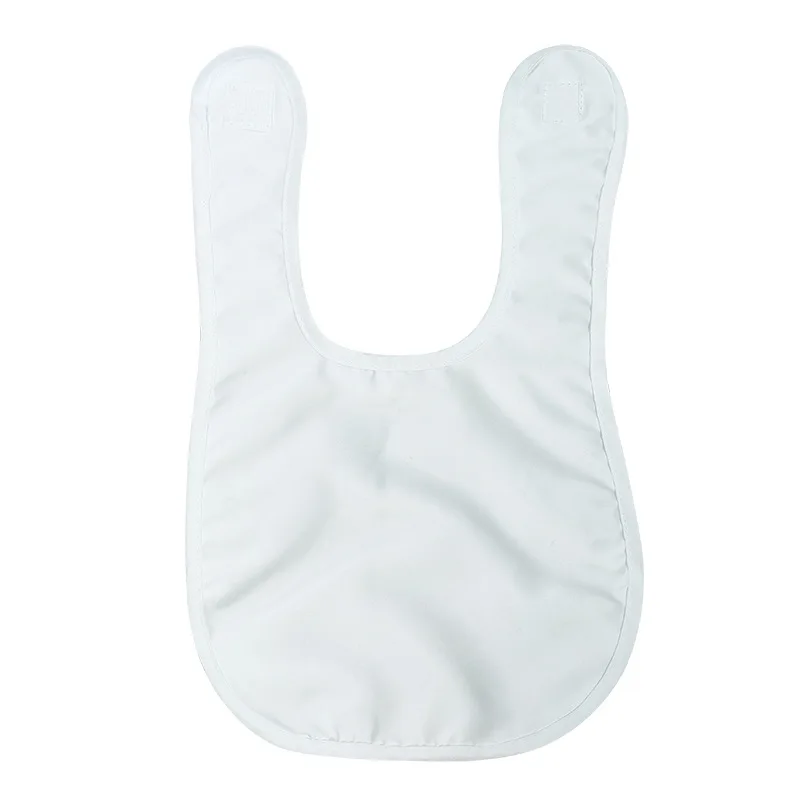 10pcs/lot White 23x37cm Sublimation Blanks Baby Bib Handkerchi with loop For Heat Transfer Press Machine DIY