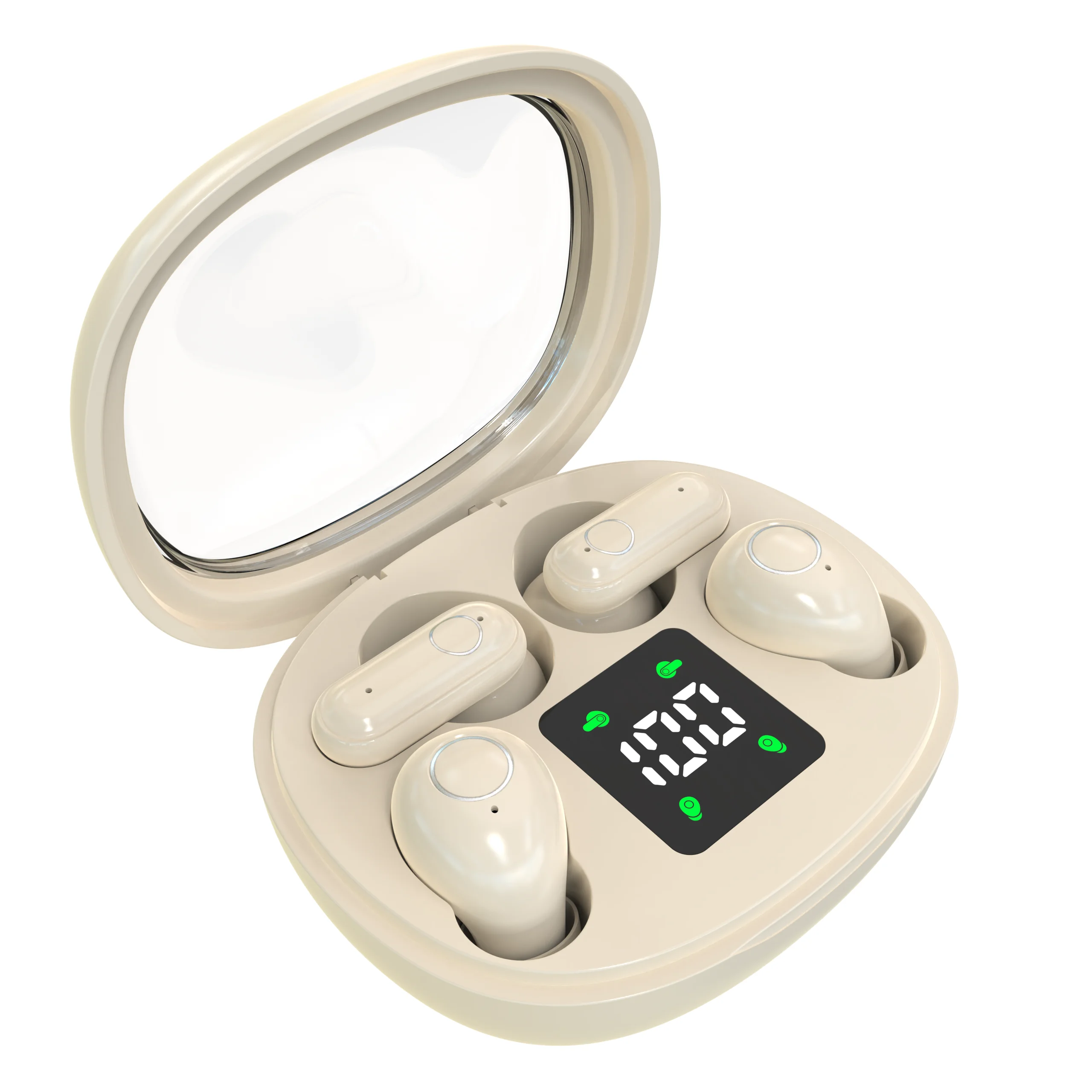 Tiny Short Handle Bluetooth Earbuds 2 Pairs Waterproof Invisible Headset with Mic Sports Sleep Work