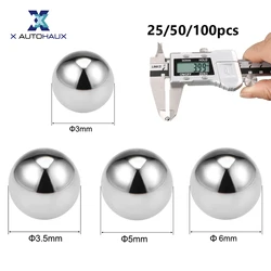 X Autohaux Precision Balls 3mm 3.5mm 4mm 5mm 6mm Solid Chrome Steel G10 for Ball Bearing Wheel 20/25/50/100pcs