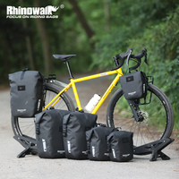 Rhinowalk Bike Pannier Side Bag Quick Release 6/12/20/25L Waterproof Cycling Back Rack Side Bag Long Distance Tour Luggage Bag