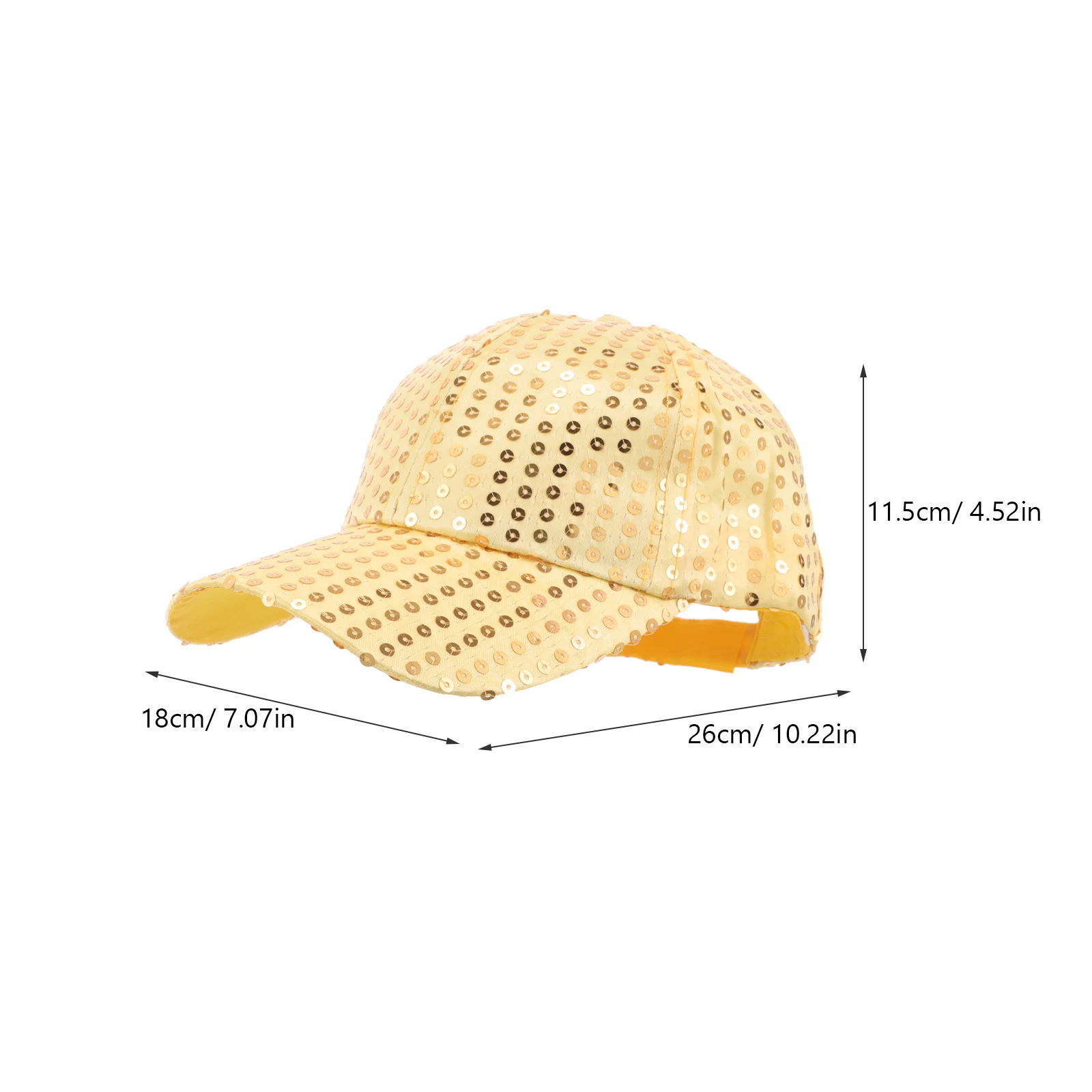 قبعة بيسبول ترتر للنساء لامعة لامعة لأداء الحفلات قابلة للتعديل، إكسسوار رقص كرنفال عصري