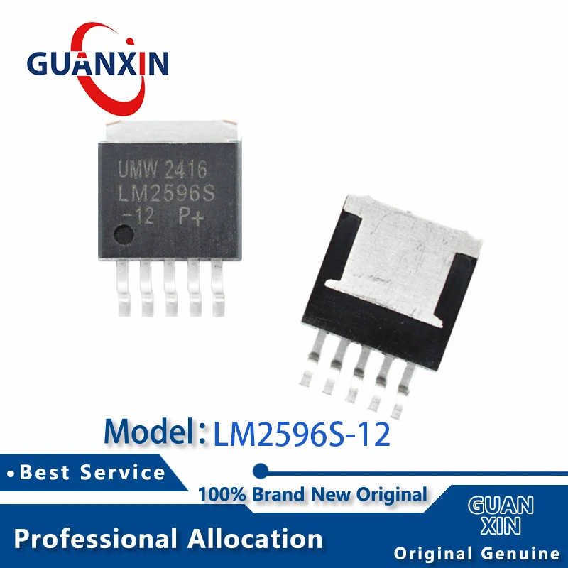 100% New  Marking LM2596S-12 LM2596SX-12 TO-263-5 LM2596