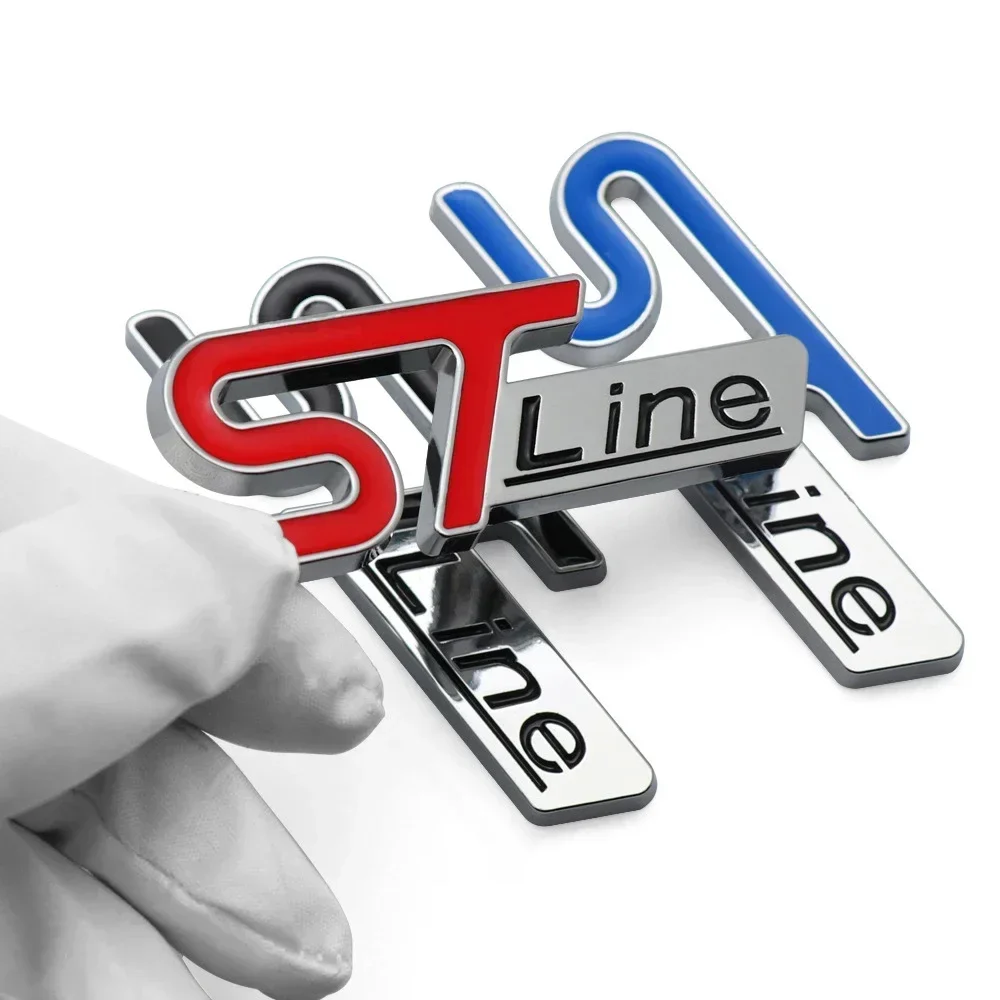 3D Metal Car Rear Trunk Emblem Sticker Badge Decal for Ford ST Line Logo Focus Mondeo Kuga Ranger Mustang F150 Everest Ecosport
