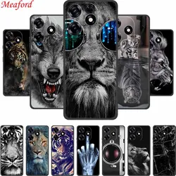 Per Infinix Smart 8 Pro custodia per telefono Cover Lion Wolf Tiger Cat custodia morbida in Silicone nero per custodia Infinix Smart 8 Pro