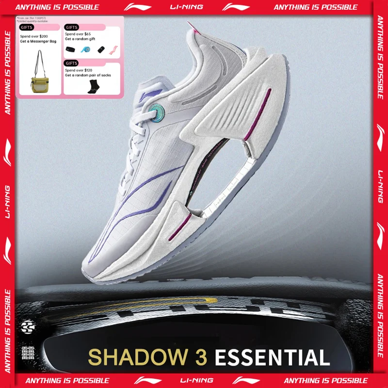 

Женские кроссовки Li-Ning SHADOW 3 ESSENTIAL JIANG Light Cushion BOOM с противоскользящей подошвой, износостойкие кроссовки LiNing ARRV002