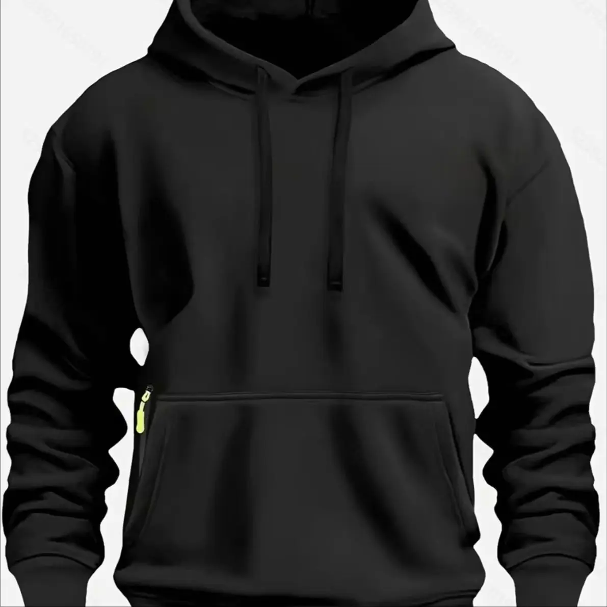 

Мужская флисовая толстовка с капюшоном, высококачественная однотонная толстовка с капюшоном, модный уличный стиль на осень/зиму, мужская повседневная одежда
