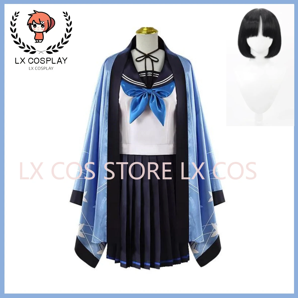 

Костюм для косплея Kikyo из аниме игры Синий архив, школьная форма, накидка, шаль, пикантный кавайный костюм на Хэллоуин
