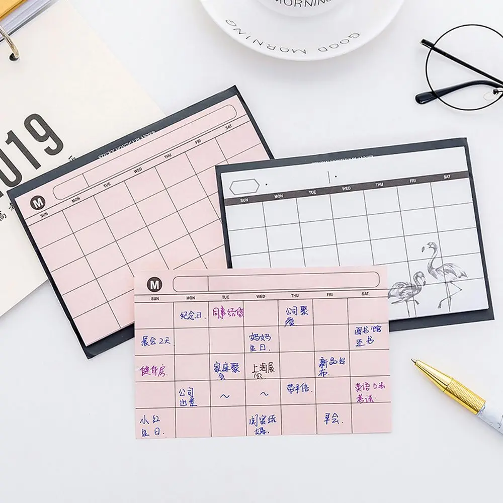 Supplies Paper Stationery Summary Plan Memo Pad Desktop Schedule Book Tearable Notebook Month Plan NoteBook Plan Notebook