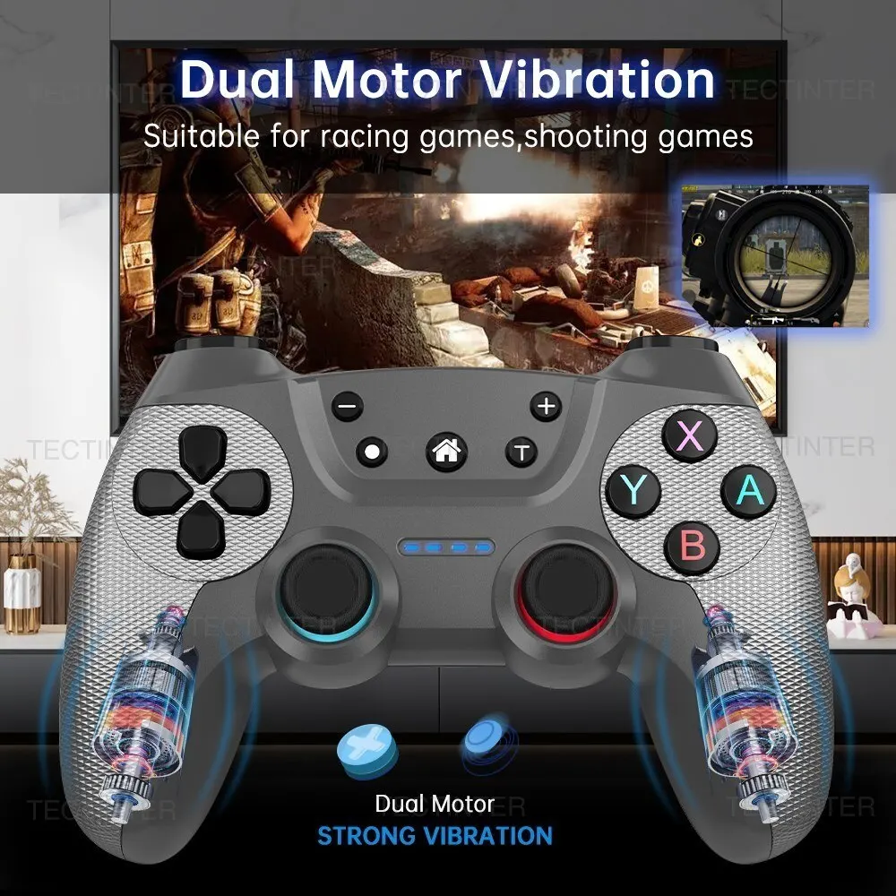 دعم TECTINTER بلوتوث متوافق مع مفتاح nentindenta/مفتاح Oled أندرويد Gamepad USB PC