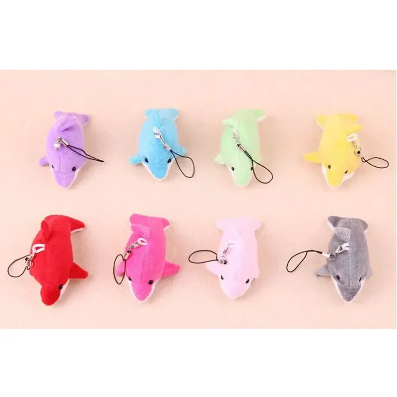 Plush Toy Dolphin Keychain Purse Mini Animals Memorial Gifts Keyring Pendant Fluffy Decorations Boys and Girls Toys Plush Gift