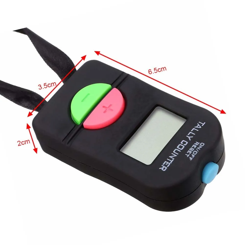 1PCS Electronic Finger Counter Hand Tally Clicker With Sound 4-digit Number With Lanyard For Fitness Inventory Management/rating