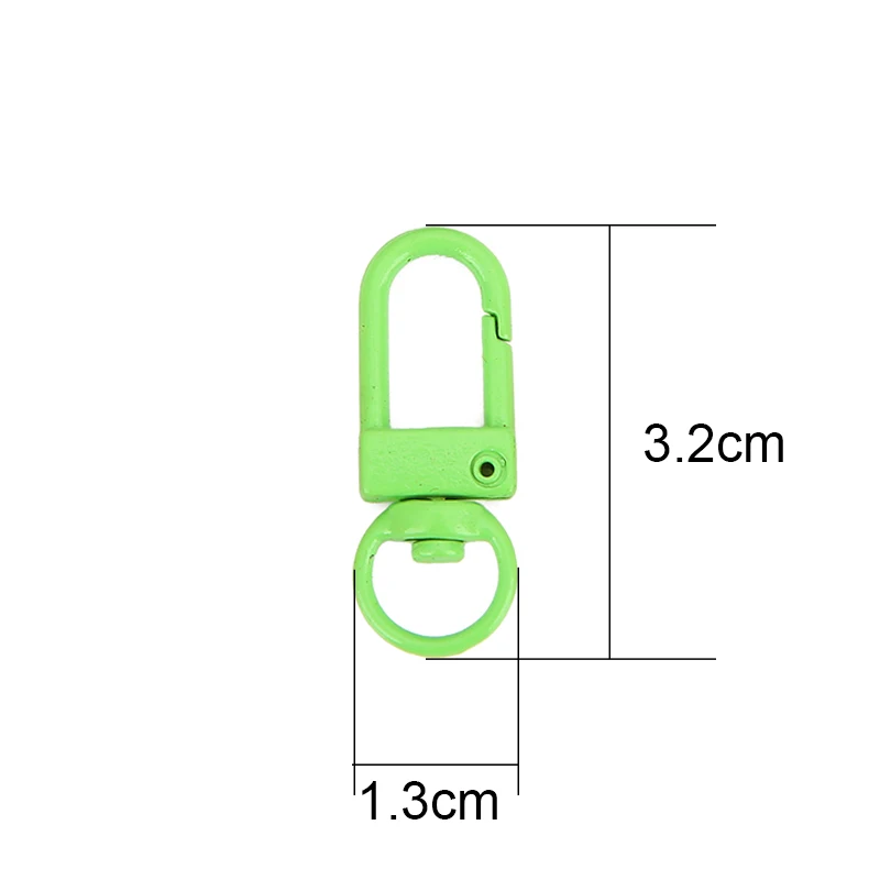 10 قطعة سبائك معدنية الدورية Keyrings سلسلة مفاتيح اكسسوارات 3.2 سنتيمتر جراد البحر المشابك مشبك السنانير حلقة رئيسية المفاتيح صنع المجوهرات