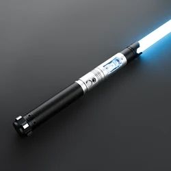 DamienSaber-Sable de luz de cristal sensible, suave, oscilante, empuñadura de Metal, duelo pesado, sable de luz Bluetooth con 34 fuentes de sonido