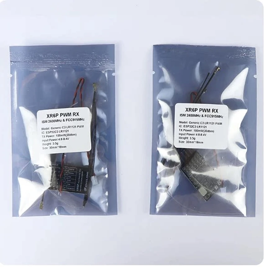 Dual-Band Receiver Set for RC Fixed Wing, Drone, RC Car, Boat, Helicopter 2.4G 915MHz 6CH PWM Output Voltage Telemetry 4
