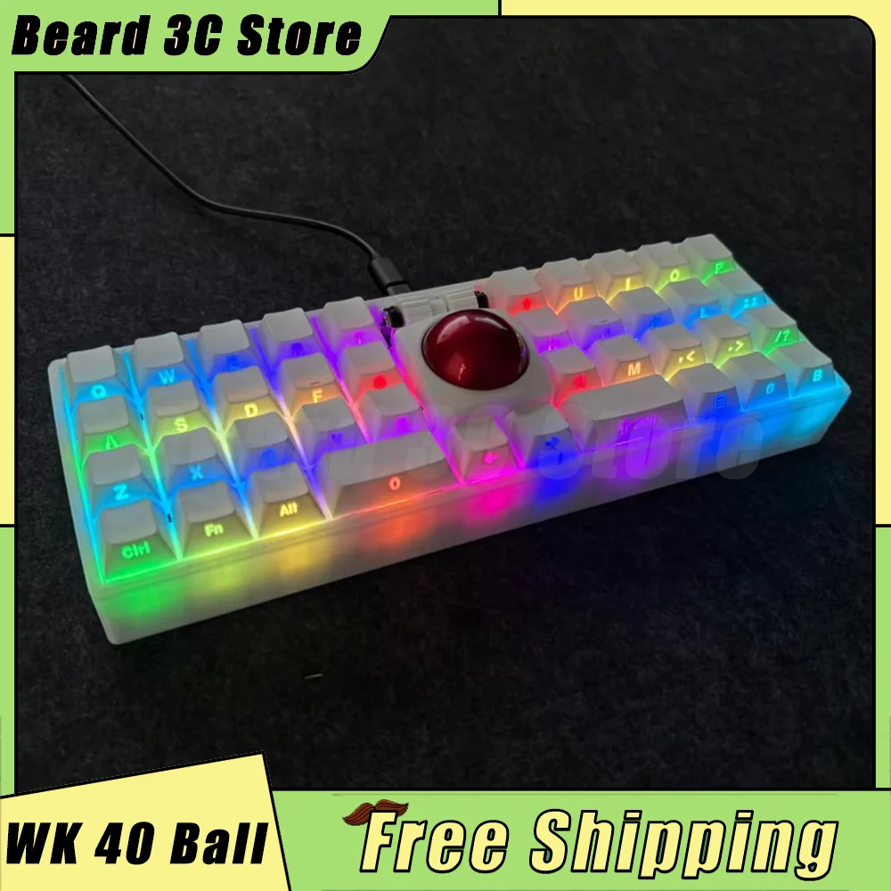 Weekin WK 40-шаровая механическая клавиатура, проводная PMW3360 RP2040, флакон с поддержкой, одномодовая клавиатура с 2 роликами, RGB в подарок