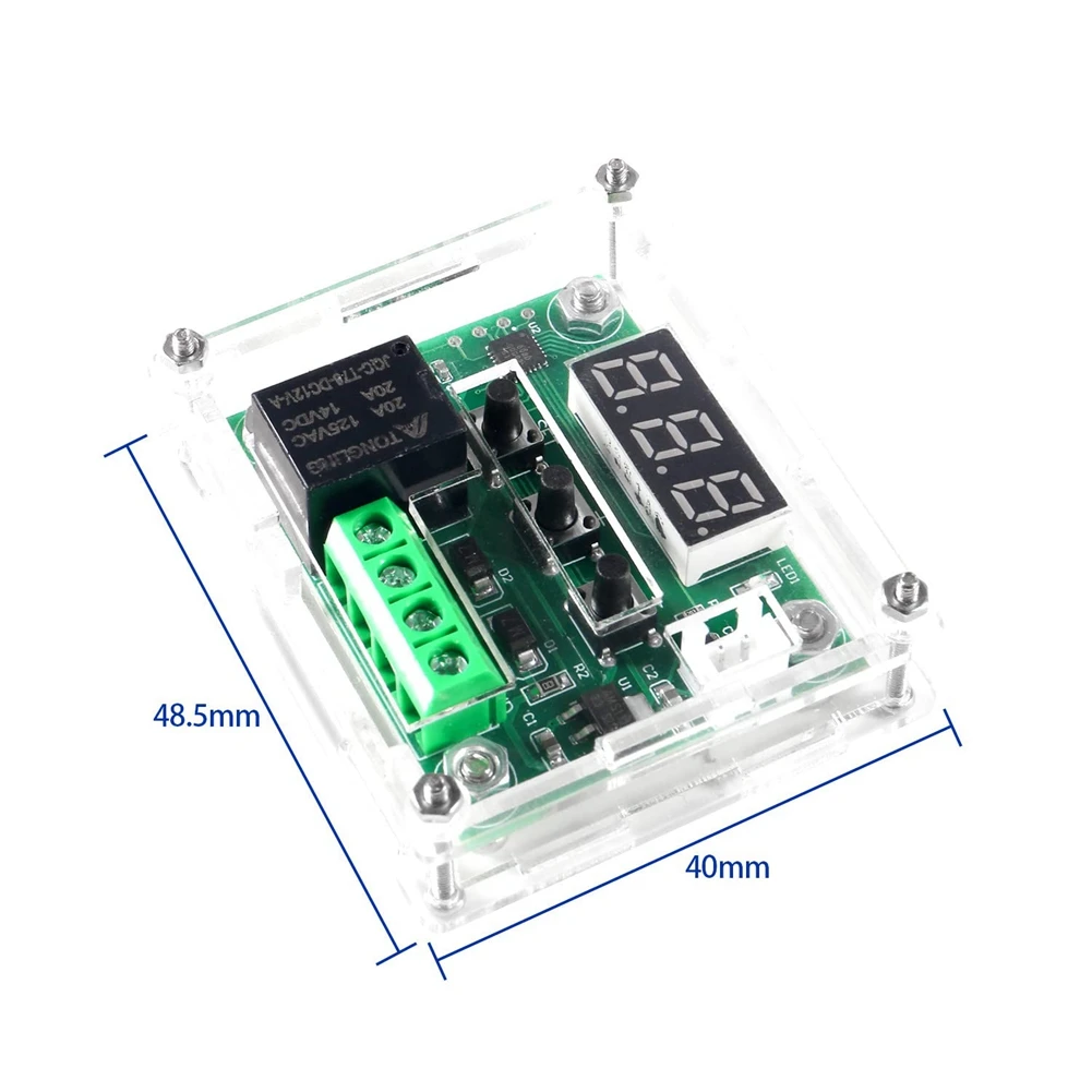 4Pcs W1209 12V DC Digital Temperature -50-110°C Electronic Temperature Control Module Switch with 10A One-Channel Relay