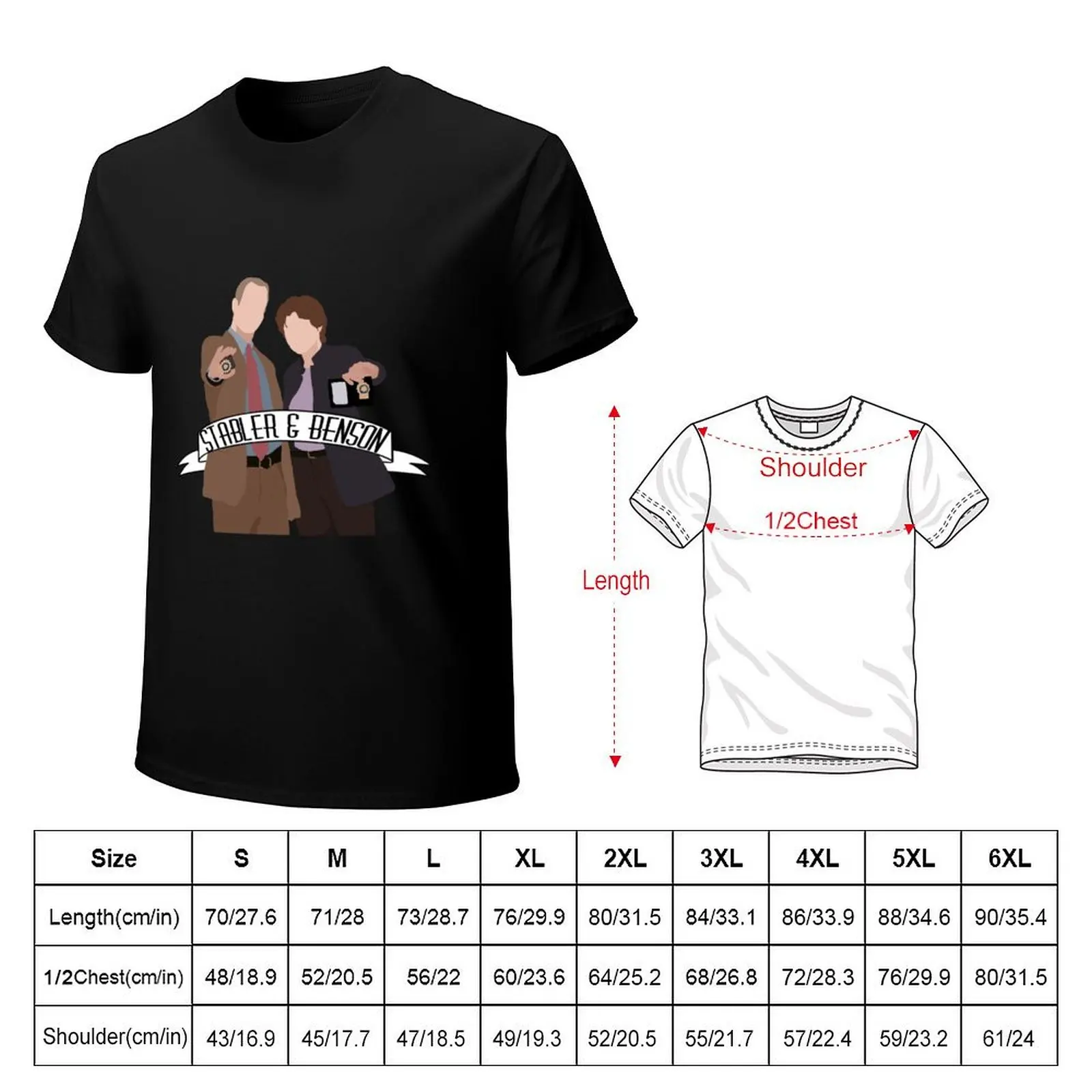 Detectives Stabler and Benson T-Shirt printed t shirts for man T-Shirt