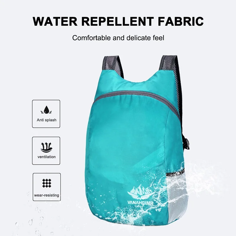 Ultraleichte Falttasche für Herren und Damen, wasserdicht, tragbarer Rucksack mit hohem Volumen, leichte Reisetaschen, Outdoor-Sport-Tagesrucksack – Detail 6