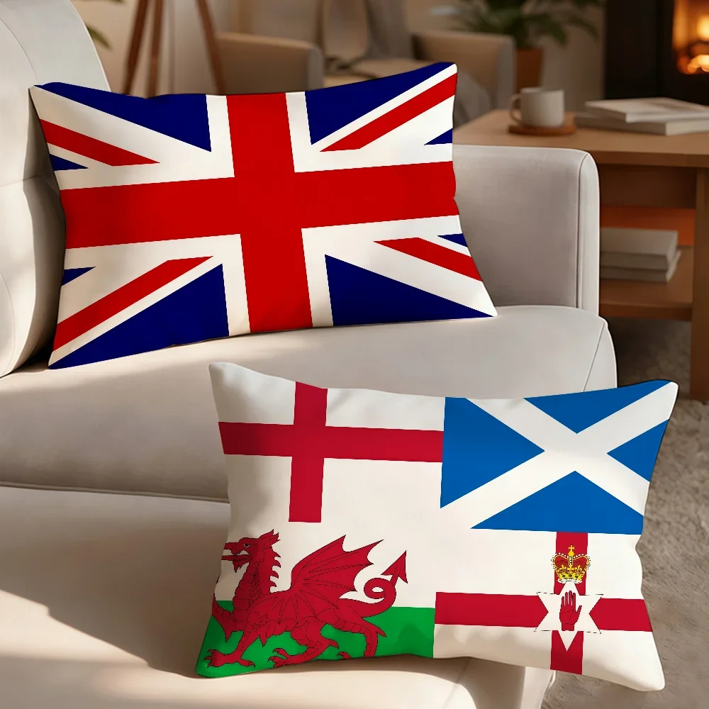 UK England United Kingdom Flag cushion cover Breathable Washable Decor Shell Pillowcase Zipper Sofa Office Lumbar Decoration