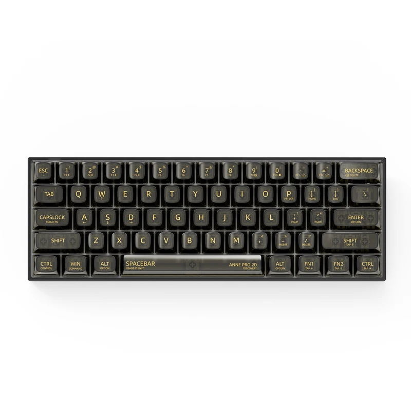 Anne Pro 미니 기계식 백라이트 커스텀 키보드, Anne Pro 2D, Anne Pro 2 키캡/케이스, 클래식 컬러, NKRO 핫 스왑 60%, 블루투스