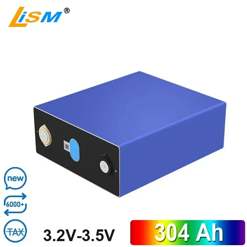 EVE Grade A 304Ah LiFePO4 Battery cells 3.2V LFP Prismatic with M6 Studs for DIY Solar Energy Storage for backup power storage