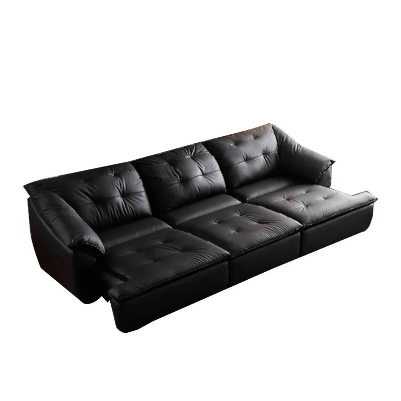 Living room Italian big black cow 0 wall ecological sofa