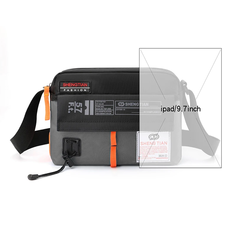 Men Crossbody Bag Nylon Waterproof Shoulder Messenger Bag For Daily Commute Travel Outdoor Sports Large Capacity Multi Pocket