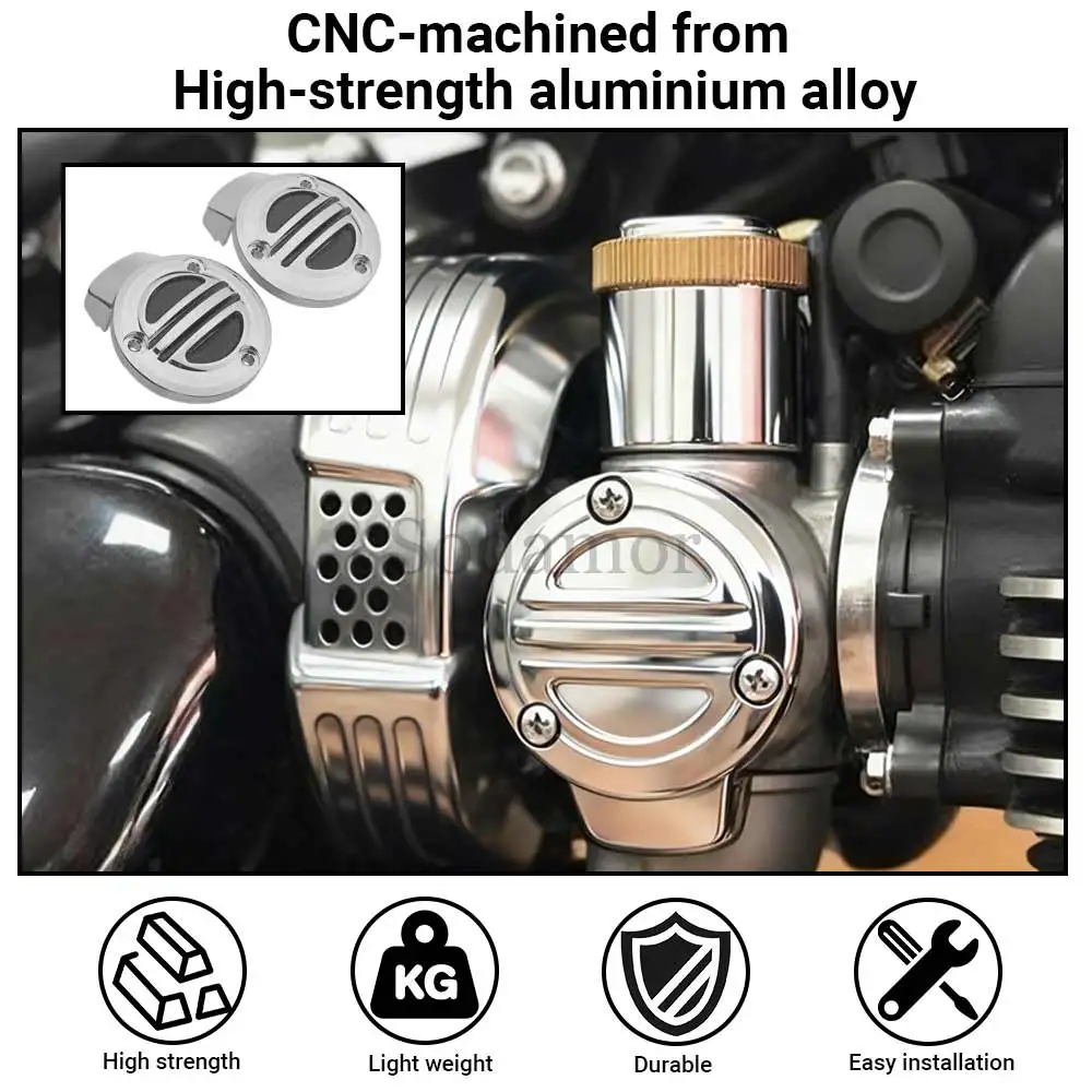 ل انتصار Bonneville T120 T100 بوبر Thruxton 1200 Speedmaster 2017-أحدث 1 زوج دراجة نارية كروم مضلع خنق يغطي عدة #4