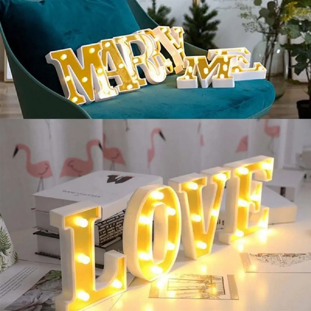 Decorative Led Illuminated 3d Letter D Big Size Organization Birthday, Marriage Proposal, Celebration