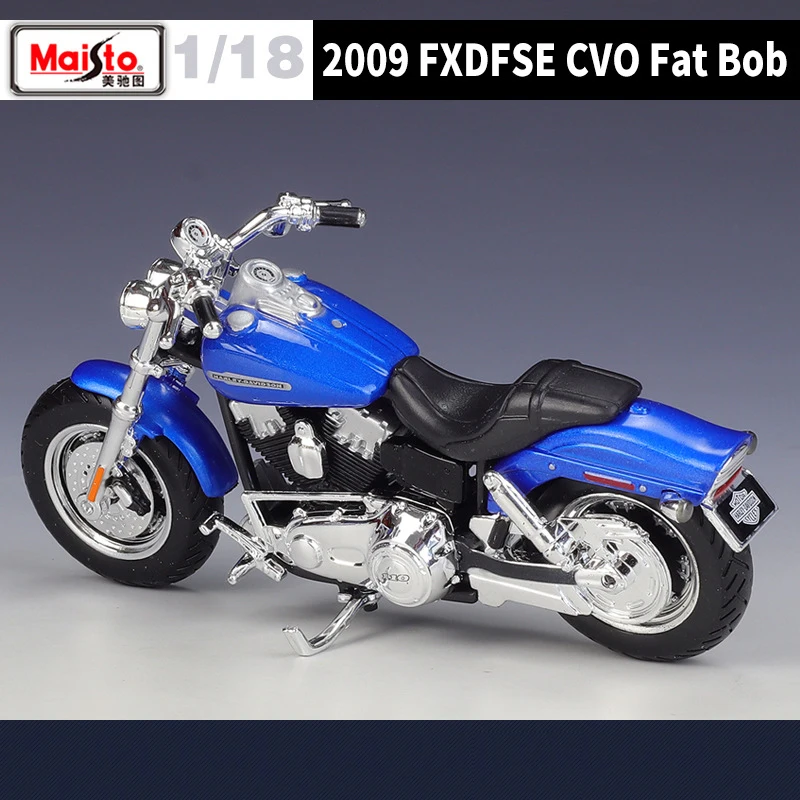 Maisto 1/18 Harley Davidson FXDFSE CVO Fat Bob 2009 Alloy Motorcycle Model Collection Shork-Absorber Off Road Autocycle Model