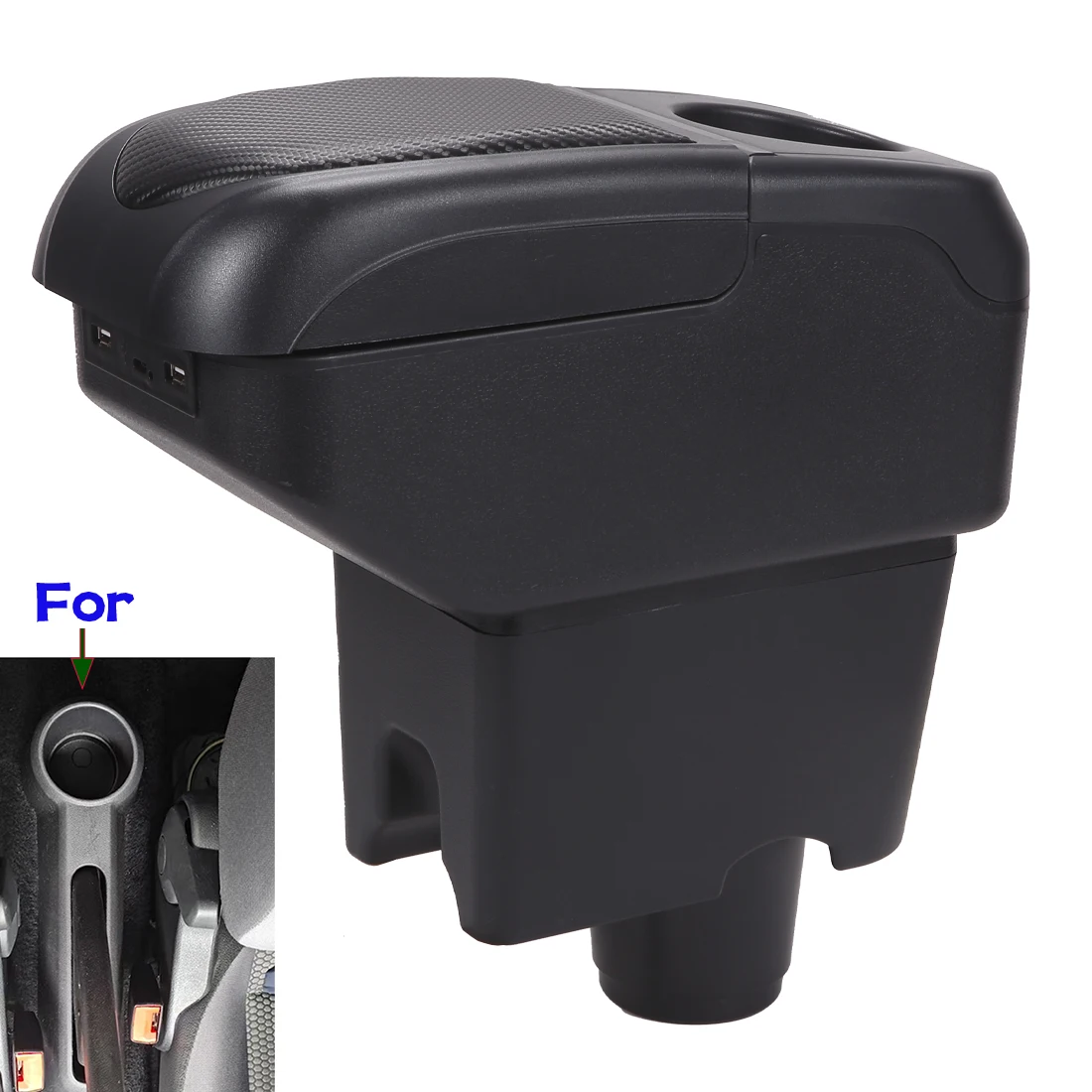 For Volkswagen UP Armrest Box For Skoda Citigo iv VW UP Seat Mii Car Armrest Console Auto Storage Box Cup Holder Car Accessories