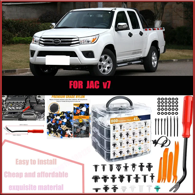 

For JAC V7 Chevrolet Honda Ford Tesla Car Plastic Retainer Clips Kit 800+45pcs Auto Fender Push Pin Car Fastener Clip Mixed Set