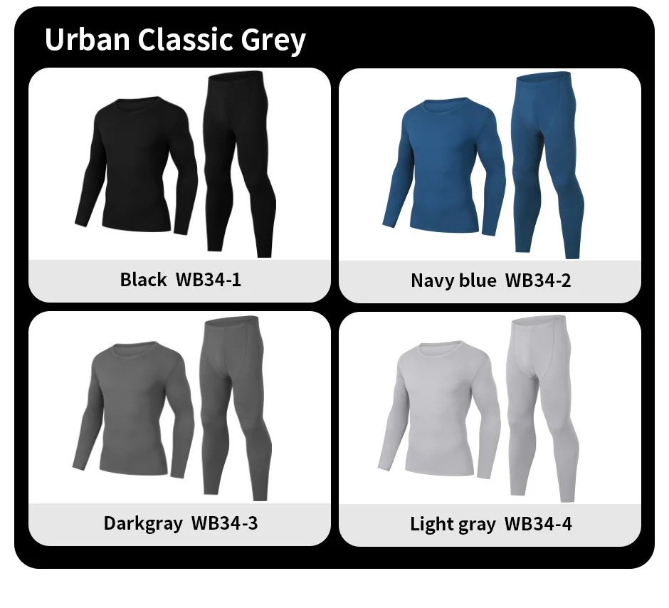 2/4 Piece Men's And Teenagers' Thermal Underwear Set Simple And Fashionable Long Sleeve Bottoming Shirt Elastic Waist Trousers P