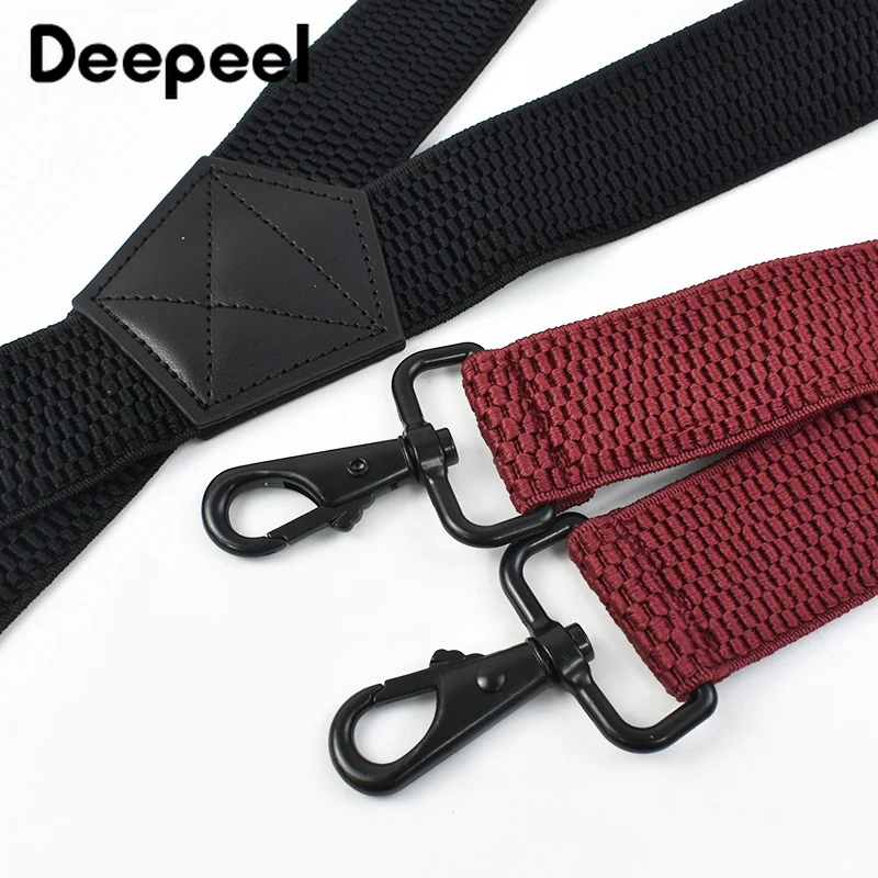 Deepeel 3,5*120 см подтяжки для взрослых и мужчин, 4 зажима, пряжка с крючком, эластичные ремни, X-образные подтяжки, регулируемые подтяжки, мужской ремень-бандаж