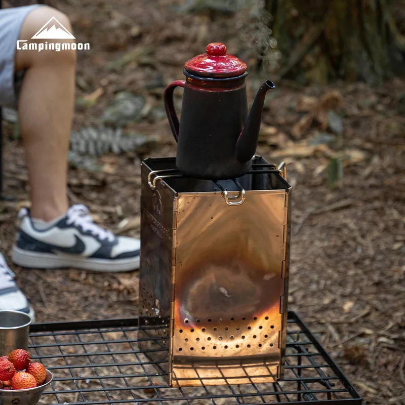 MT-19-W Outdoor Portable Fire Pit Cooking Stand - Fire Starter Rack Campfire Grate Holder for Backyard Camping And Fireplace