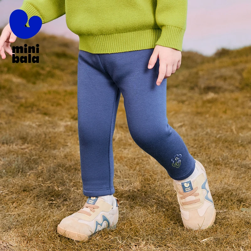 Mini Bala Long Pants for Boys and Girls 2024 New Winter Styles with Comfortable and Highly Elastic Long Pants