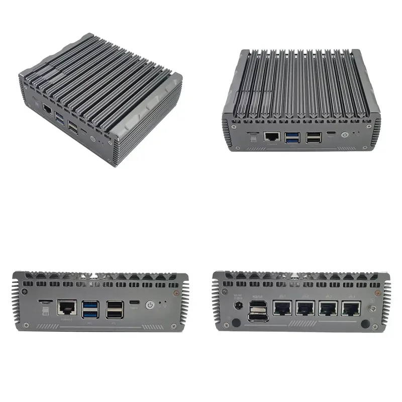 Manufacturer Direct Fanless Soft Router Mini PC Multi-Port High Heat Dissipation Firewall Device