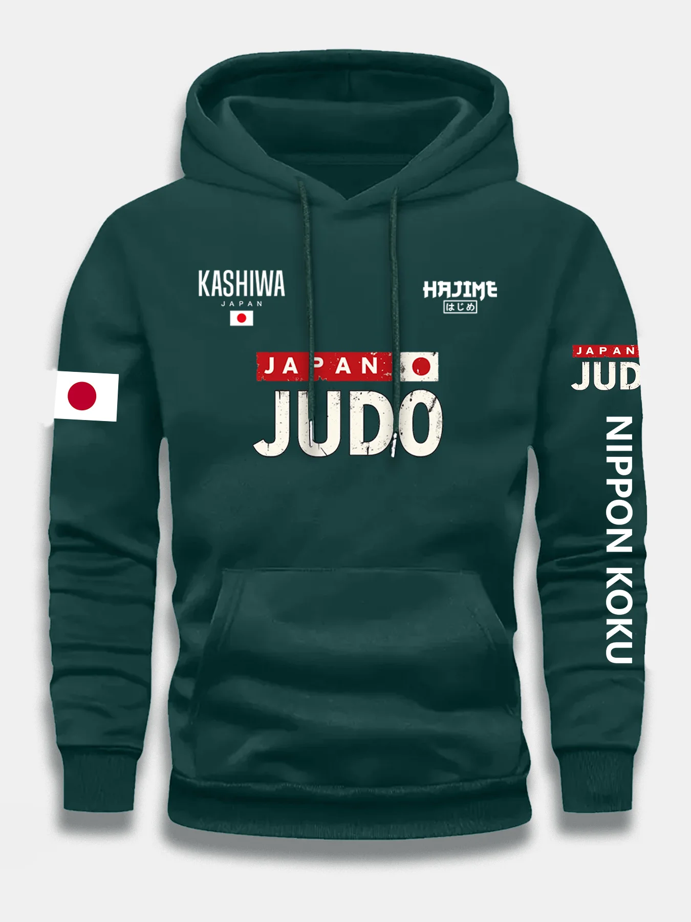 Herren Japan Judo Hoodie Kampfsport Kashiwa Hajime Nippon Vintage Grafikdruck Locker Sitzender Streetwear Pullover Sweatshirt Herbst – Detail 4
