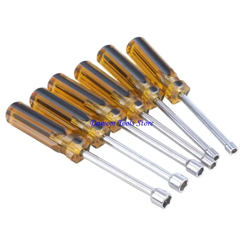 57BE 5/5.5/6/7/8/9/10 مللي متر مفك معدني عرافة مفتاح المقبس مفك البراغي المقبس مفك الجوز