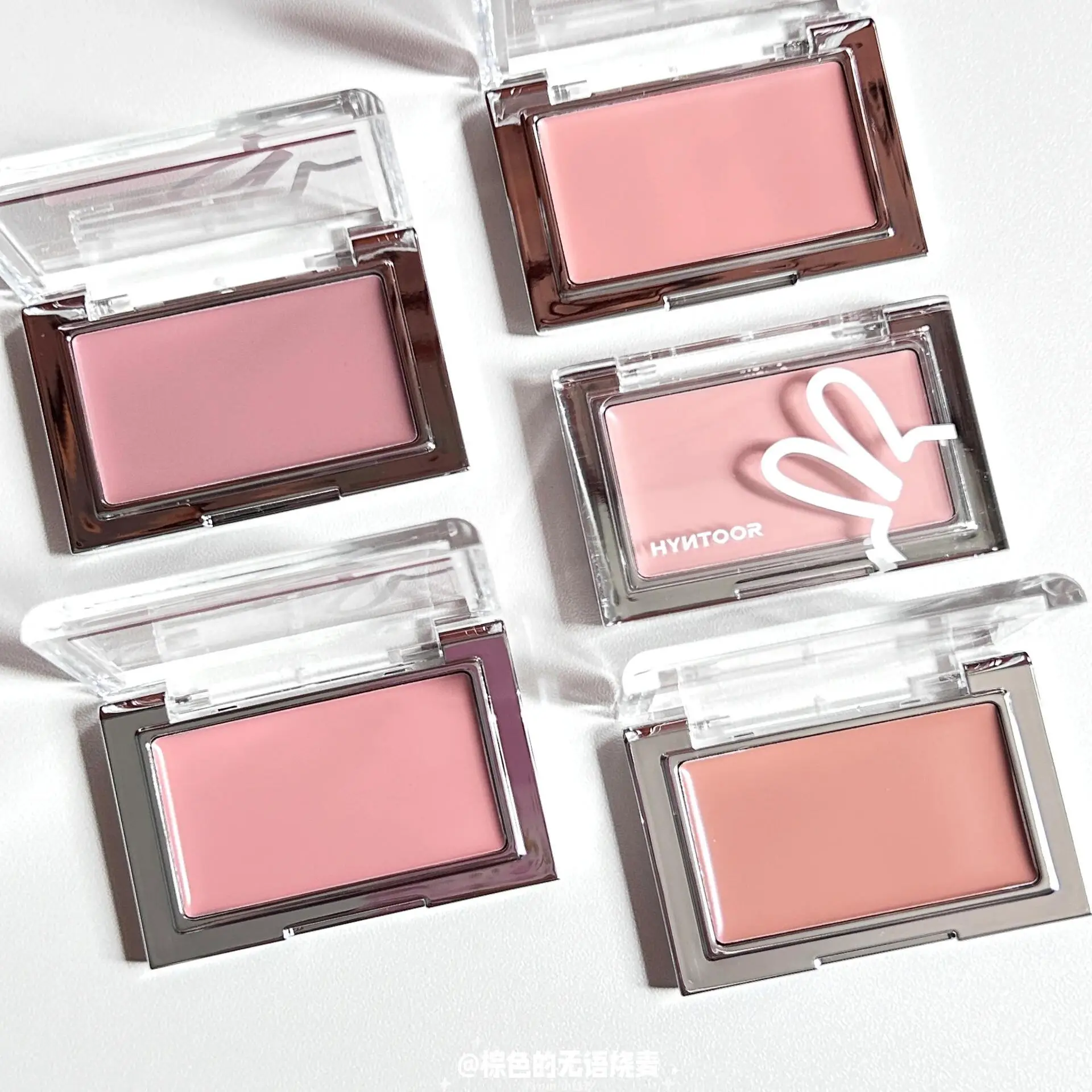 HYNTOOR Blusher Cream Shrink Expand Color Brighten Concealer Moisturize Easy To Wear Face Cheek Makeup